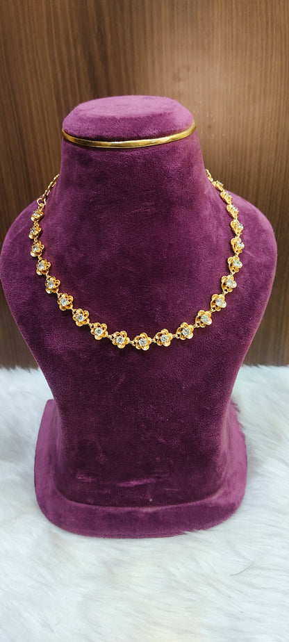 Pure panchaloham dimond look necklace