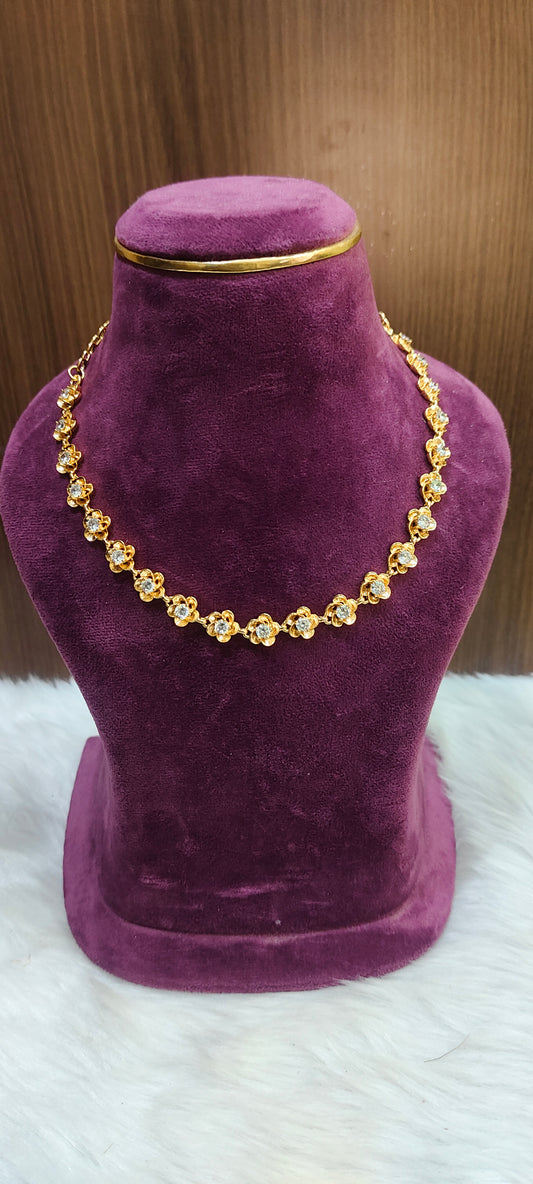 Pure panchaloham dimond look necklace