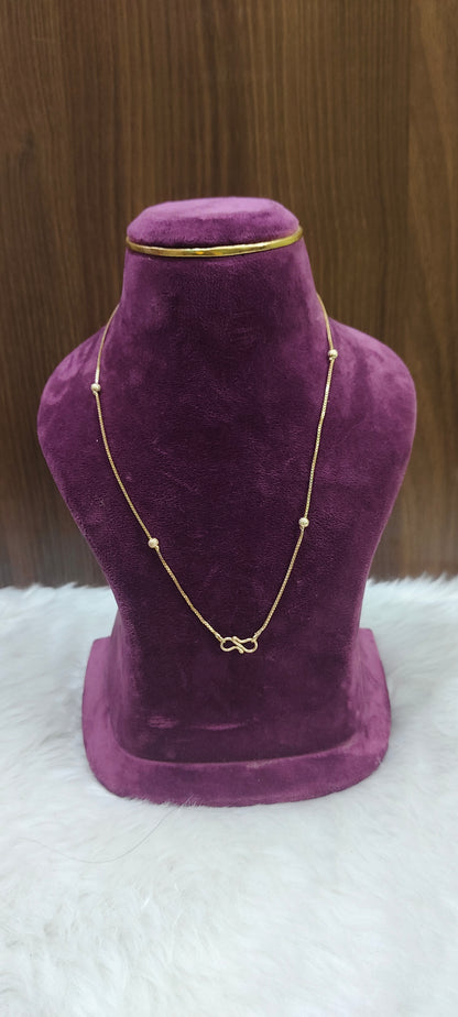 Pure panchaloham unpolished 18" length sleek pattern chain