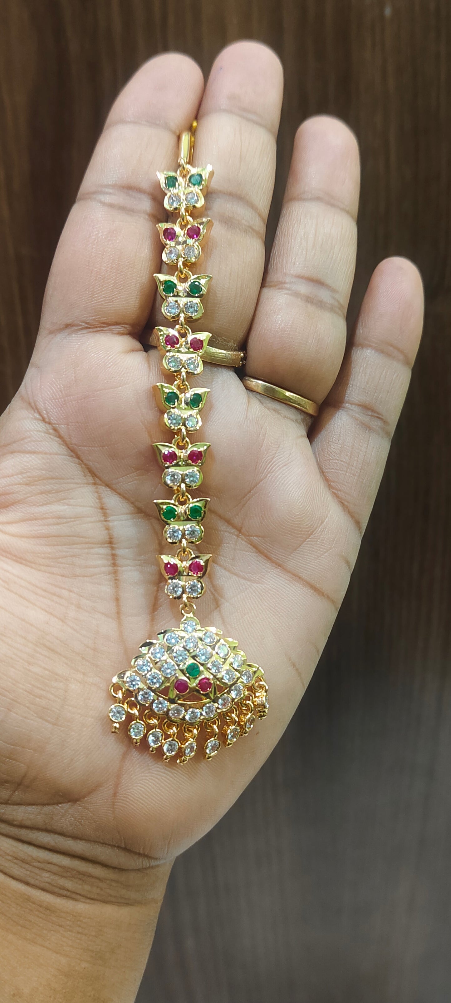 Pure panchaloham multi colour stone mangtika
