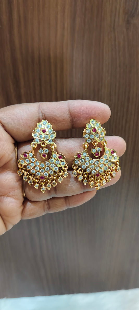 Pure panchaloham chand bali earrings