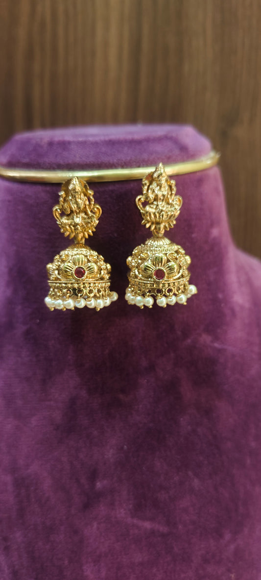 Premium nakshi medium size push back jumkas