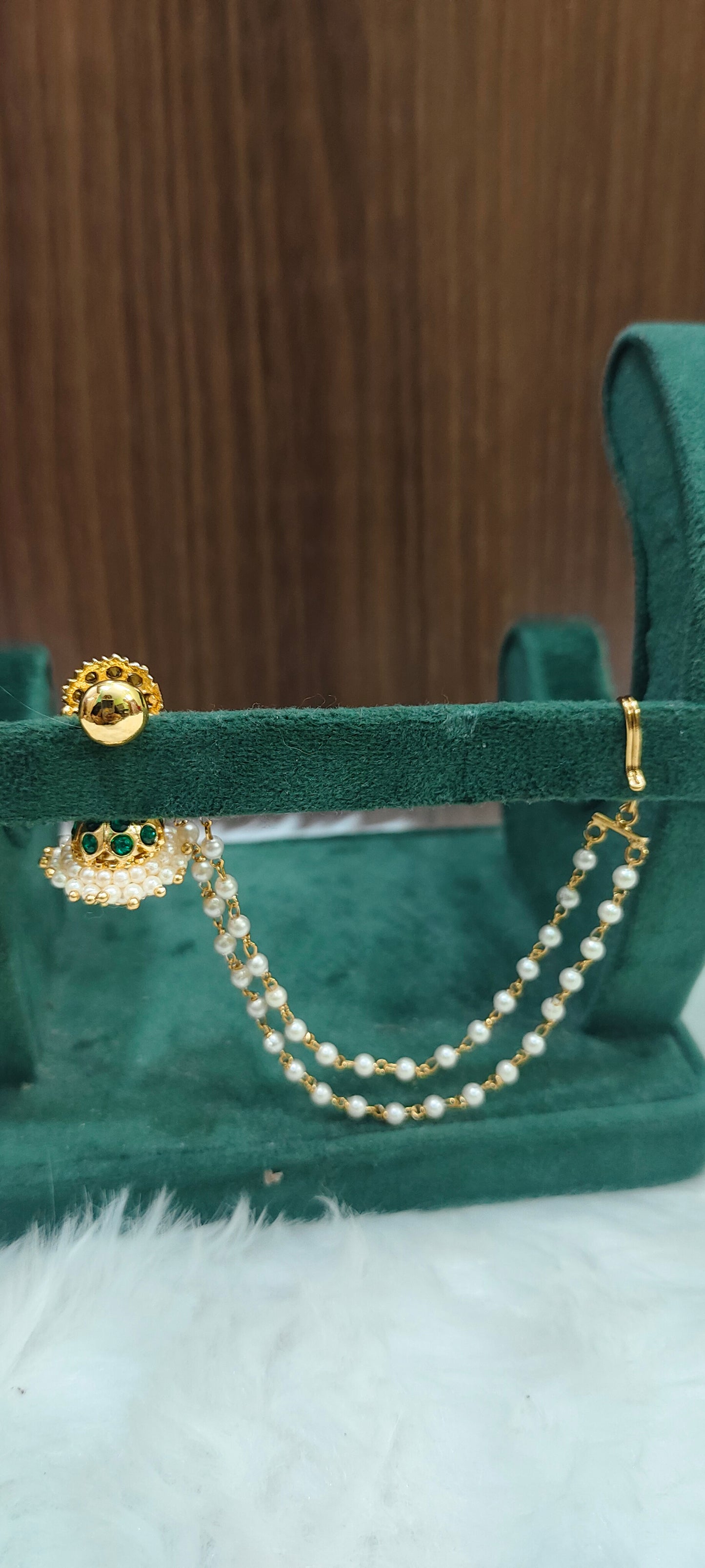 Pure panchaloham jumkas with free earchains (ear chains are not panchaloham)
