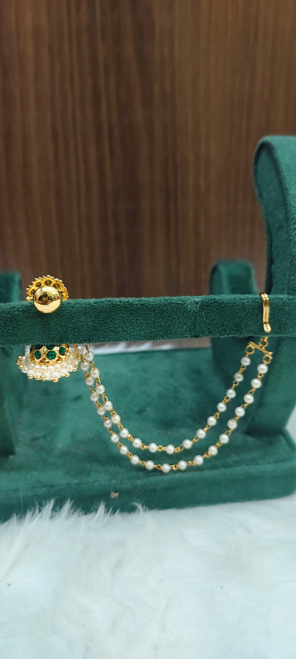 Pure panchaloham jumkas with free earchains (ear chains are not panchaloham)