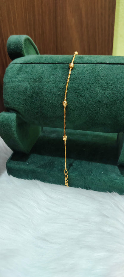 Premium micro gold plated daily wear 18" chain and ladies bracelet