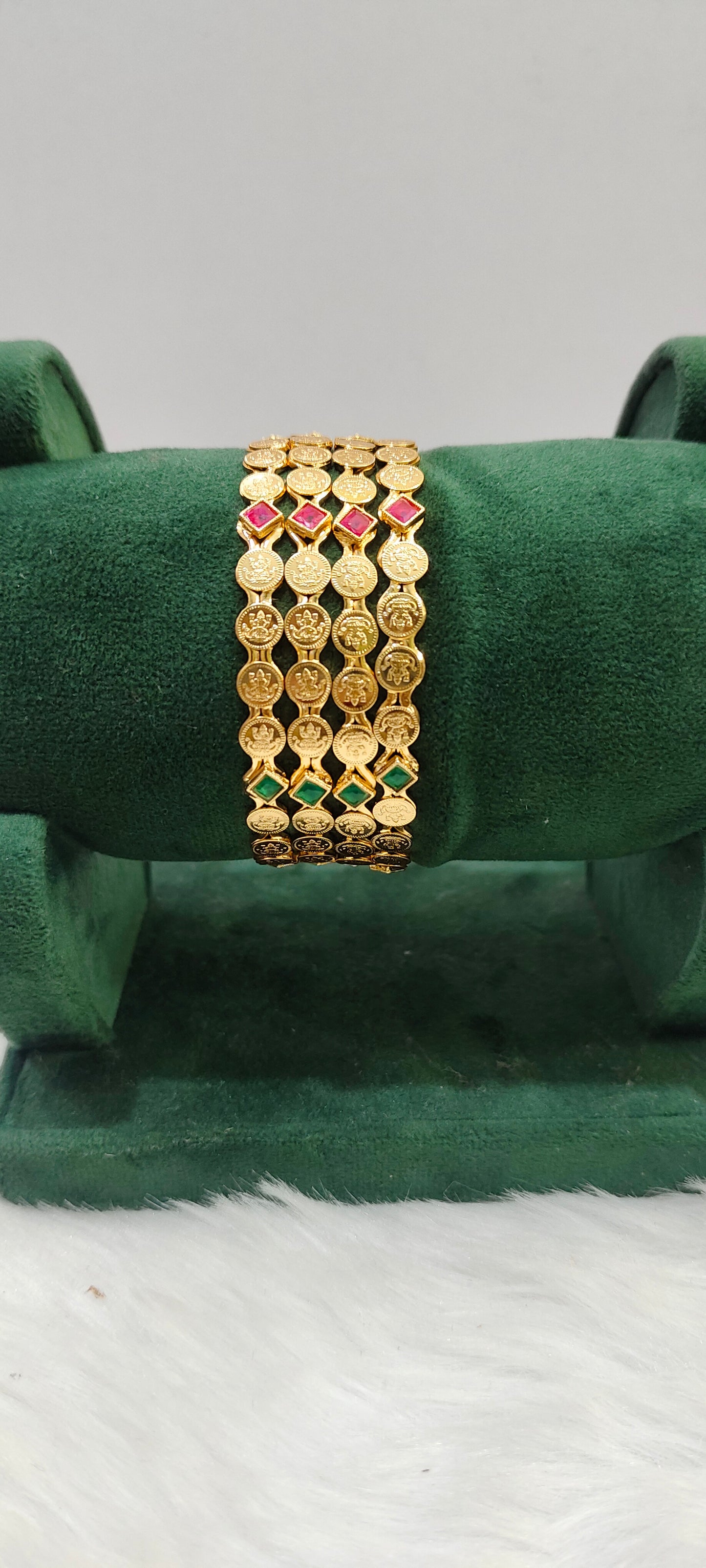 Premium micro gold plated kasu 4 bangles