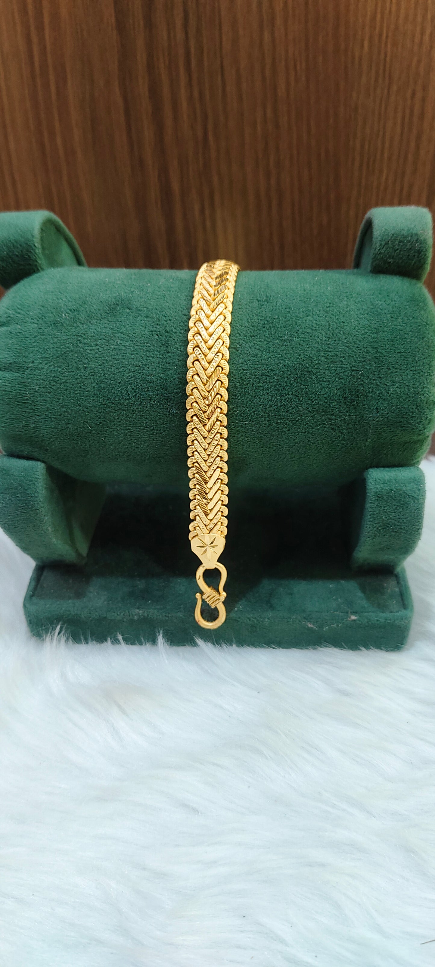 Premium micro gold plated mens bracelet