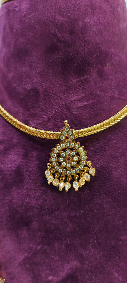 Free panchaloham necklace with panchaloham long haram on dasara sale