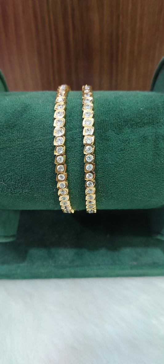 Pure panchaloham leaf pattern 2 bangles