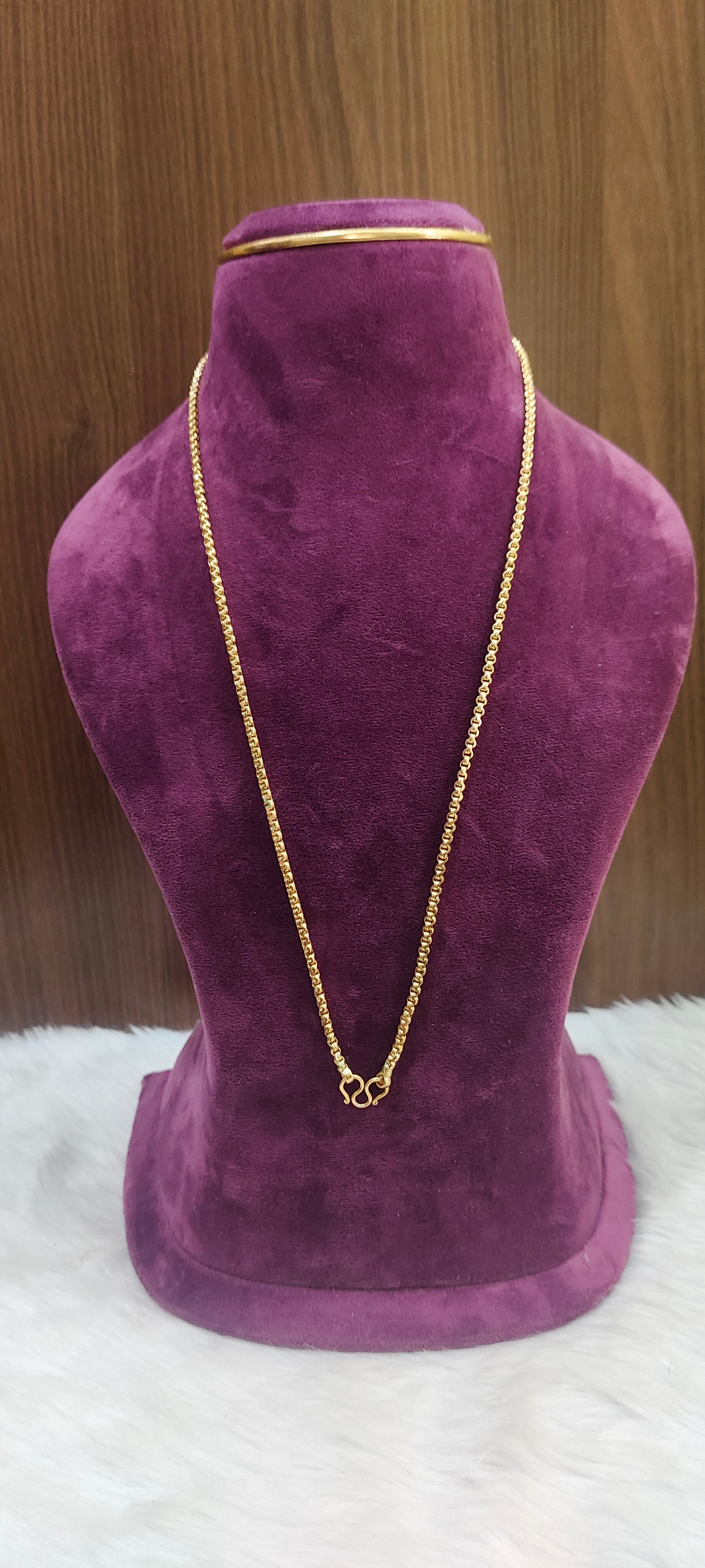 Pure panchaloham unpolished bharathi model chain – Paanchajanya Jewels