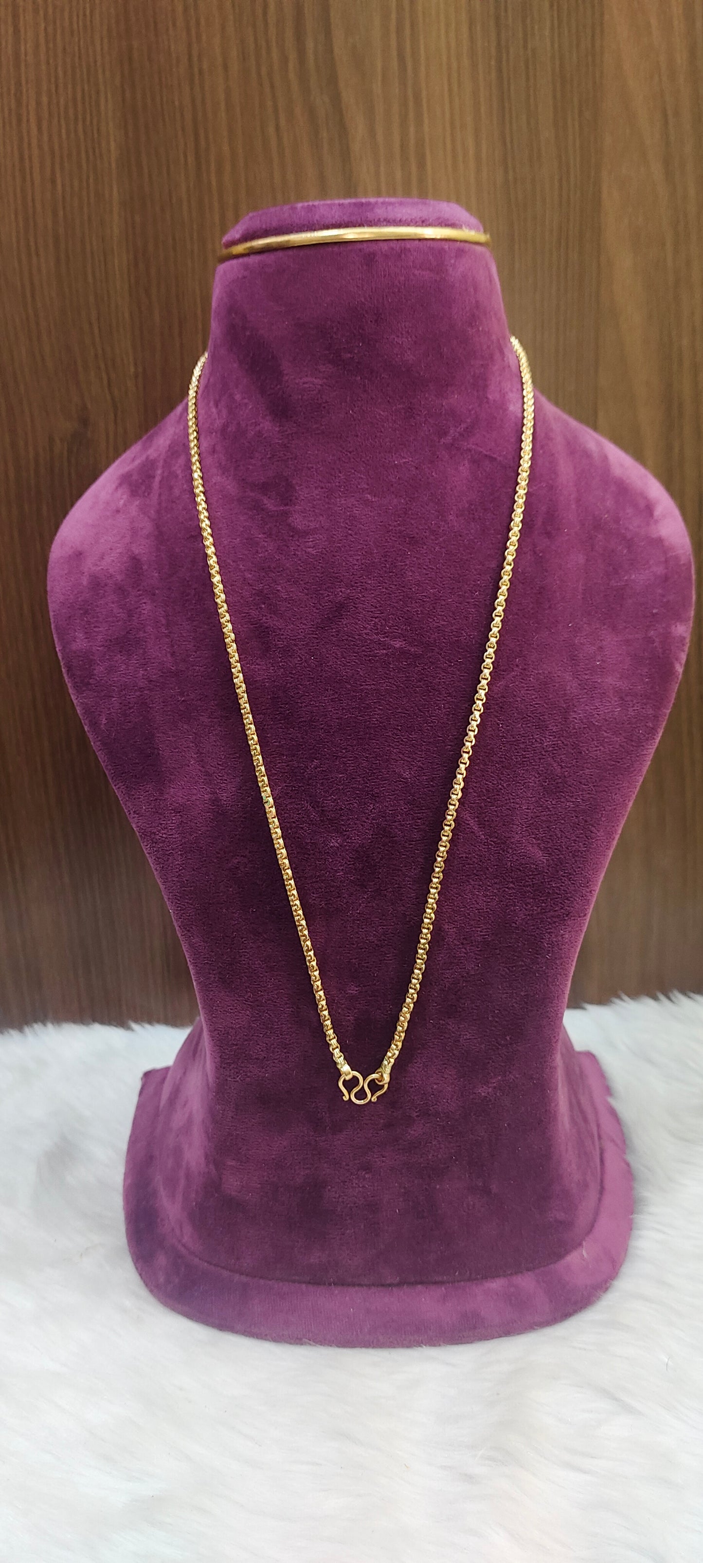 Pure panchaloham unpolished bharathi model chain