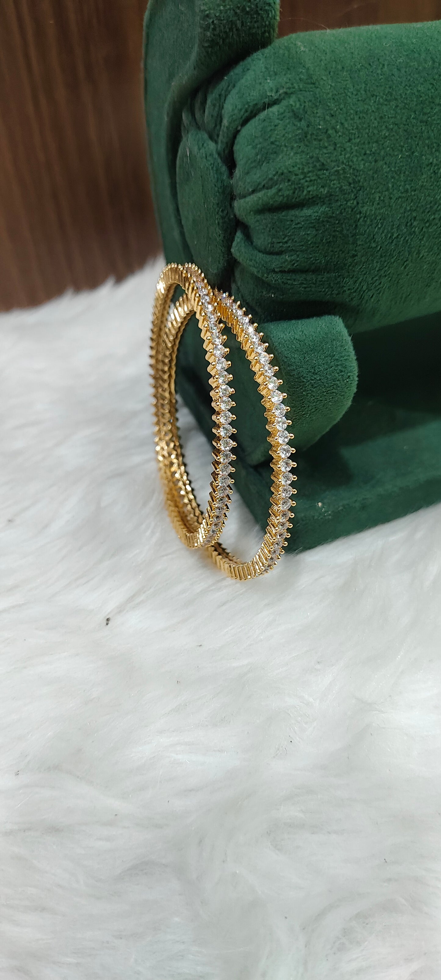 Pure panchaloham simple diamond look bangles