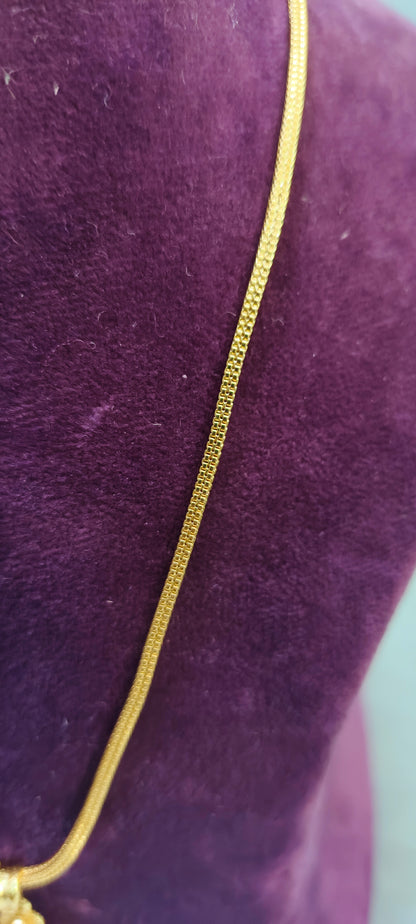 Gold look 18" length maa Lakshmi Devi pendant chain