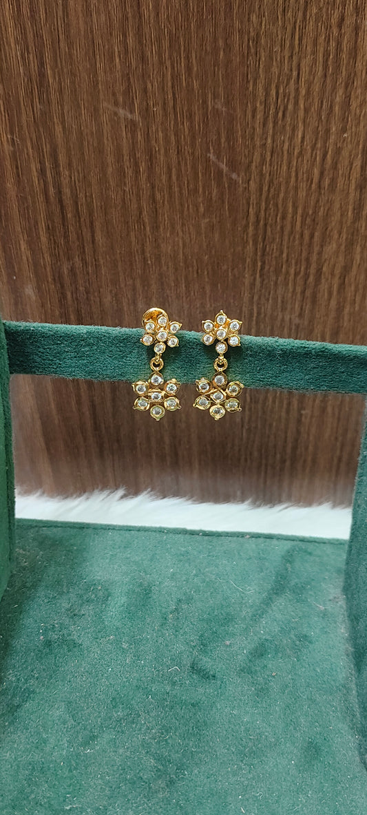 Pure panchaloham daimond look earrings