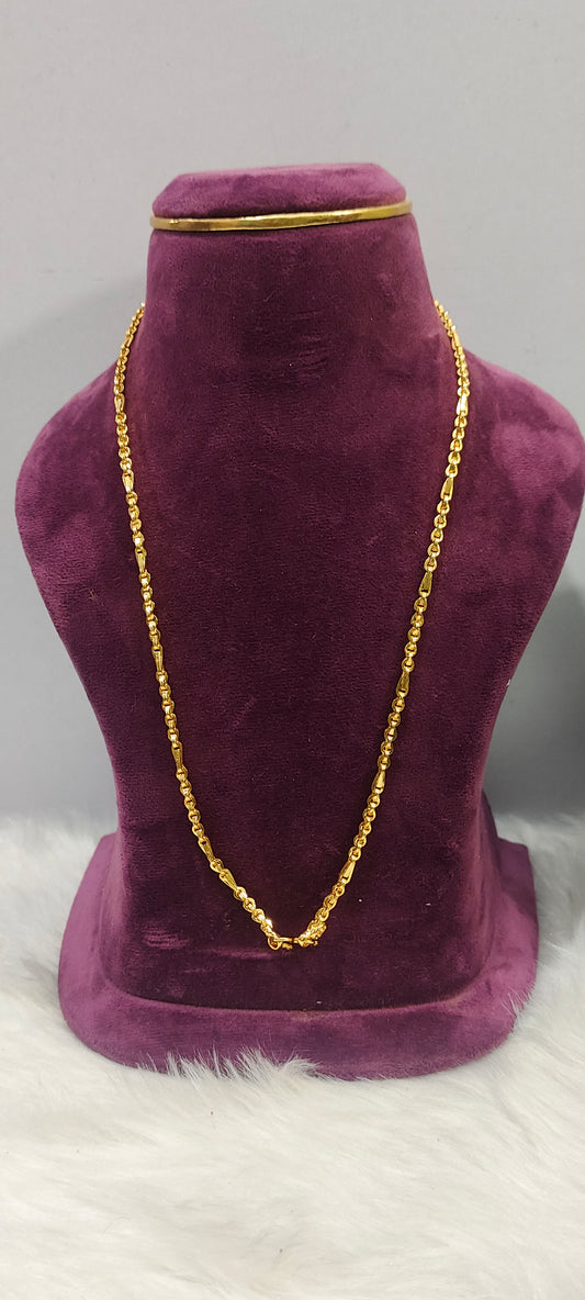 Premium micro gold plated 20" length chain with 100% gold look 8" length bracelet