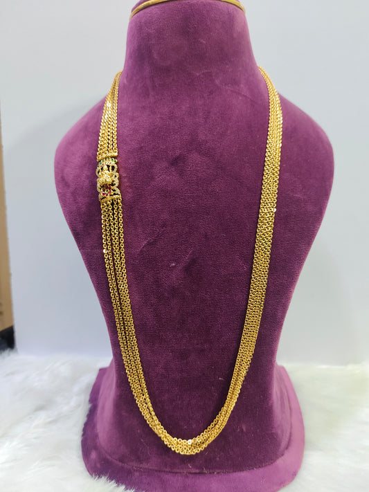 Premium nakshi 30" length 5 line chandraharm