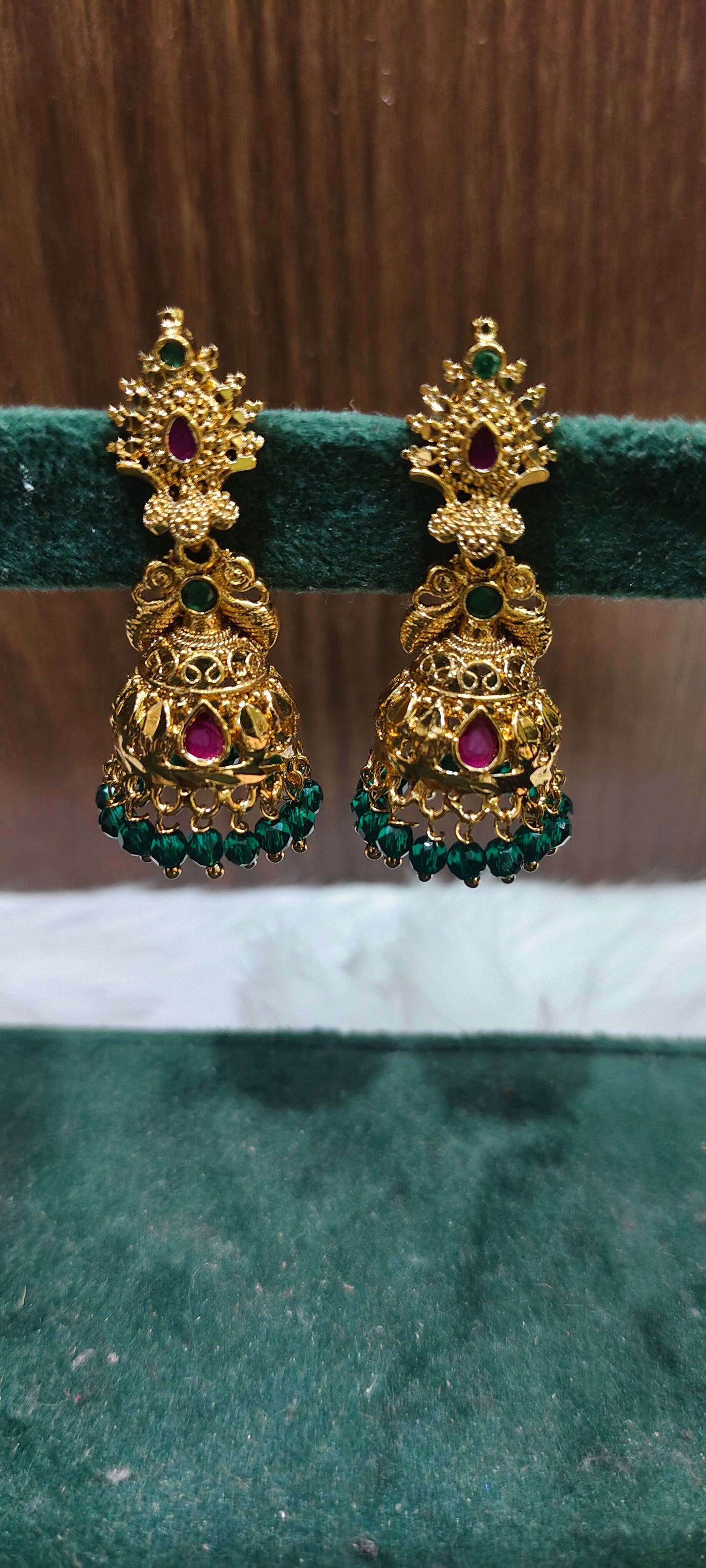 Premium gold look jumkas