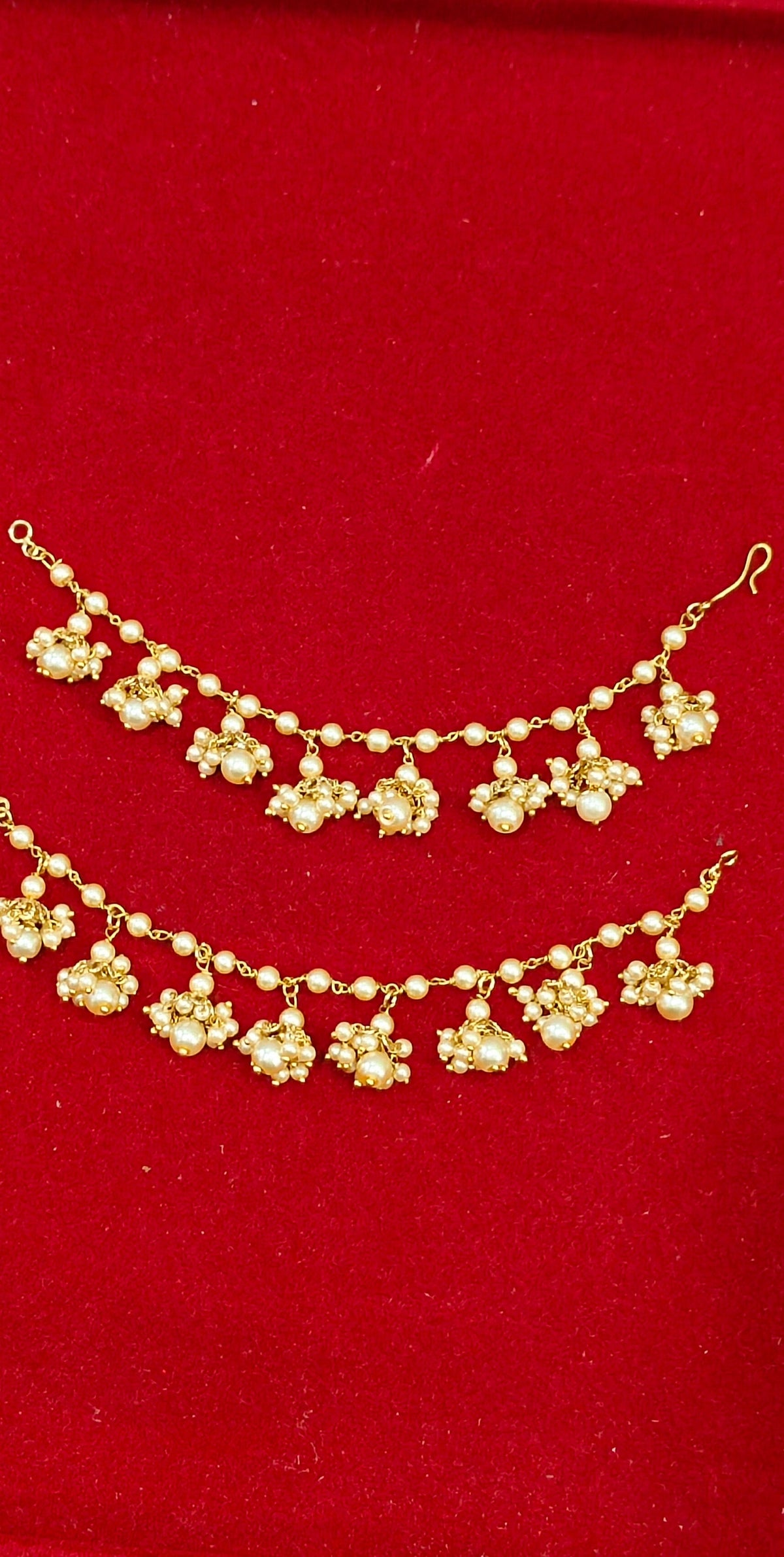 Premium baahubali style pearl  earchains