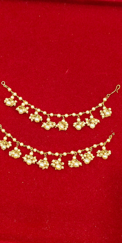 Premium baahubali style pearl  earchains