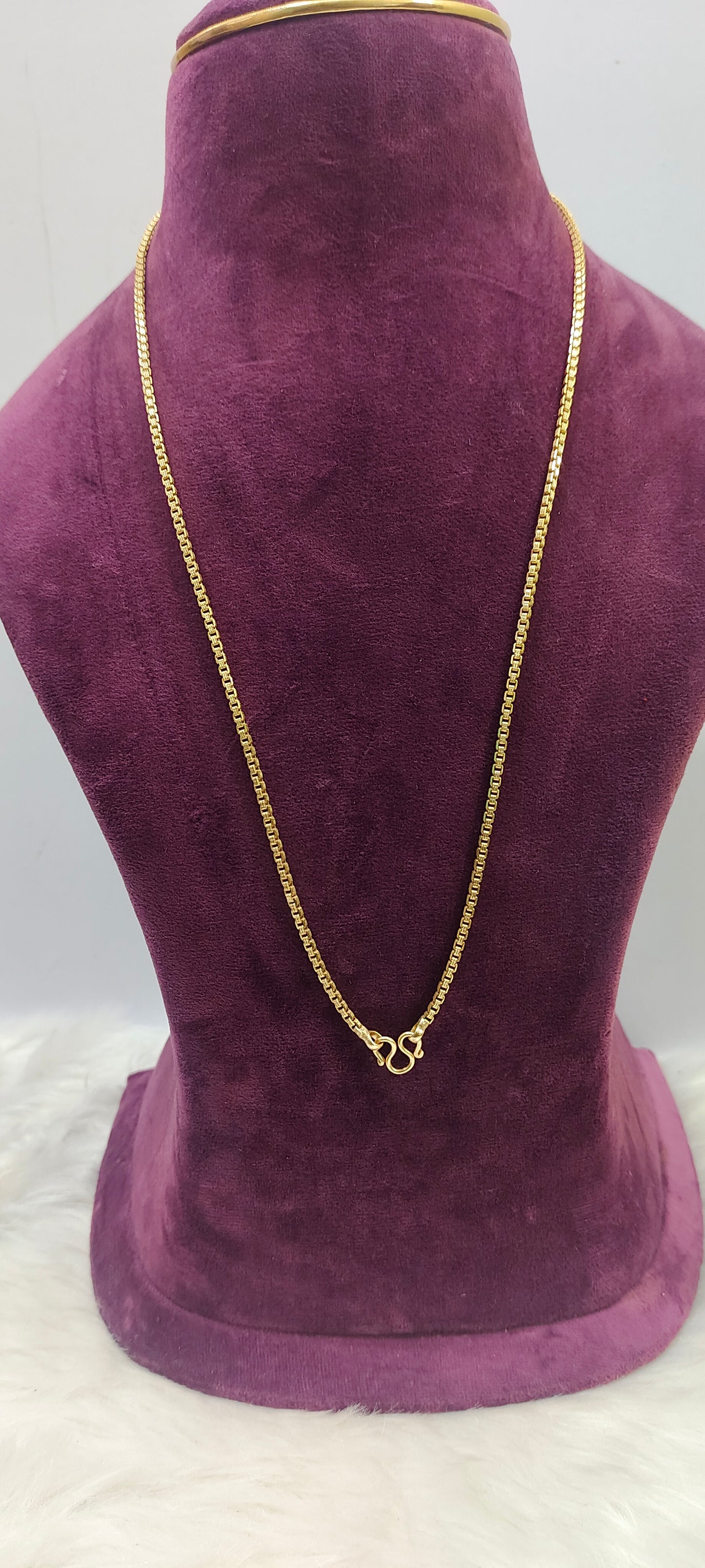 Pure panchaloham unpolished 24" length simple chain