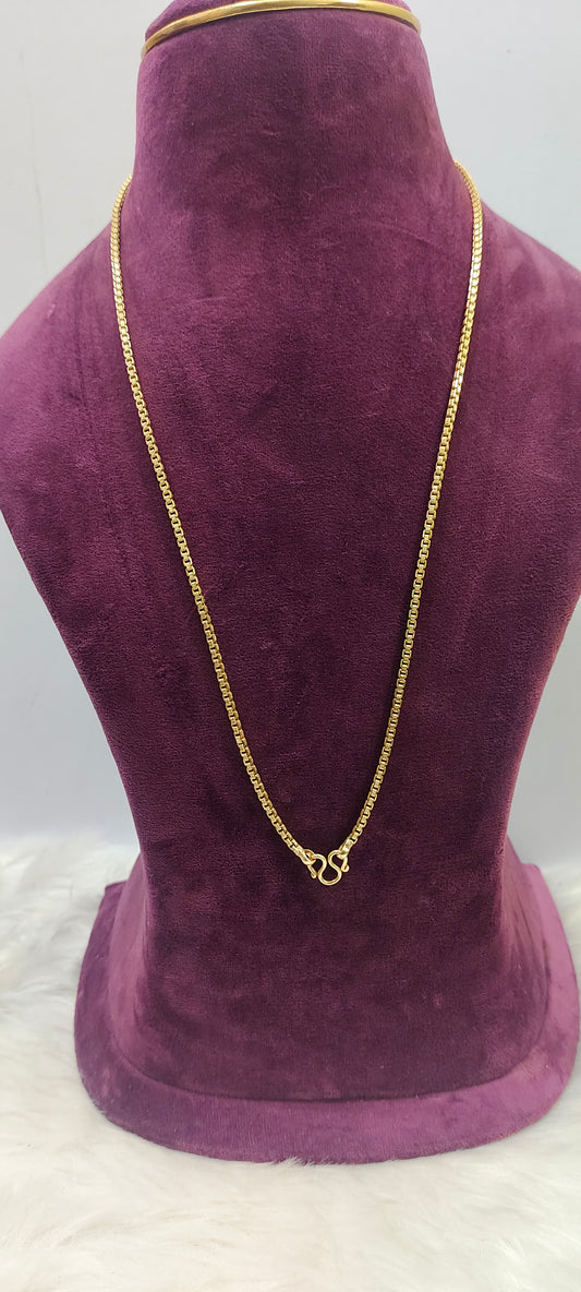 Pure panchaloham unpolished 24" length simple chain