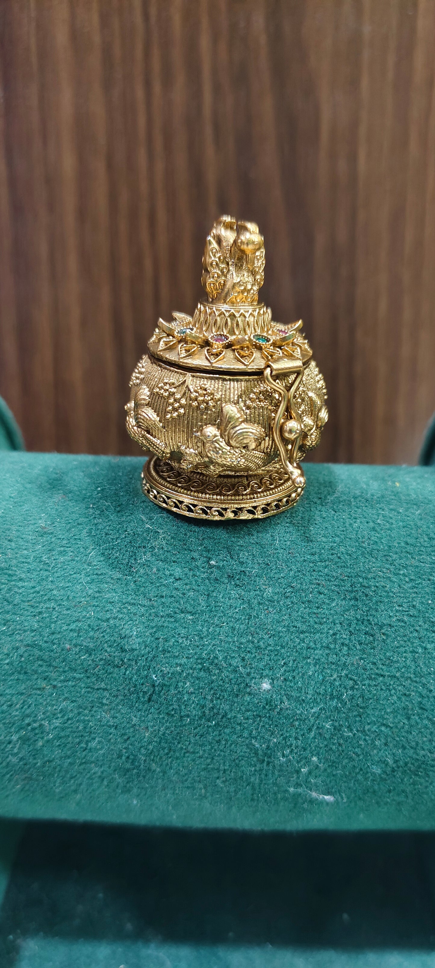 Premium nakshi gold look kumkum box