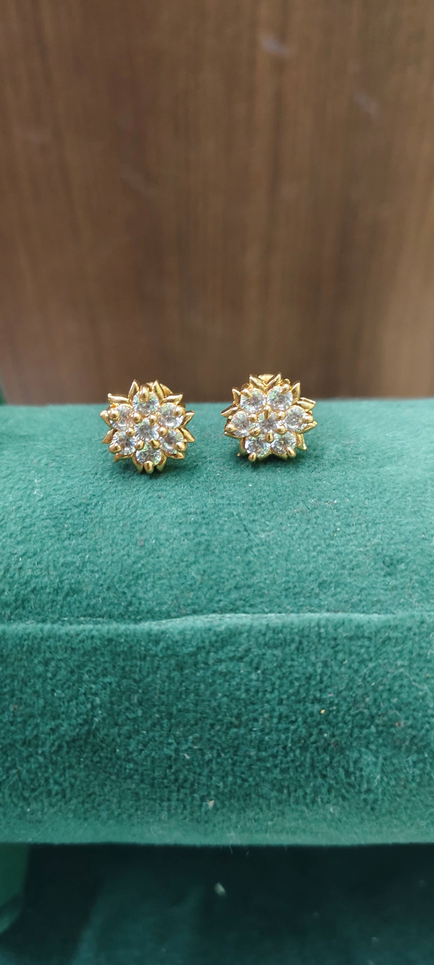 Pure panchaloham daimond look earrings