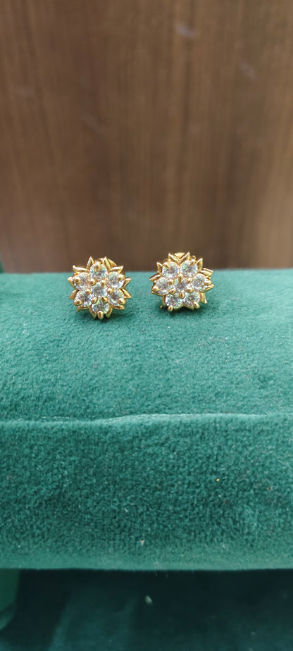Pure panchaloham daimond look earrings