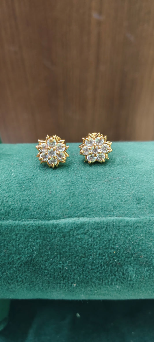 Pure panchaloham daimond look earrings