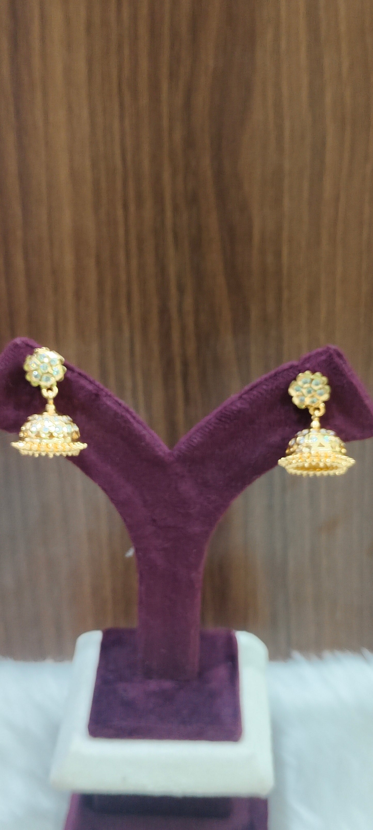 Pure panchaloham vintage look jumkas
