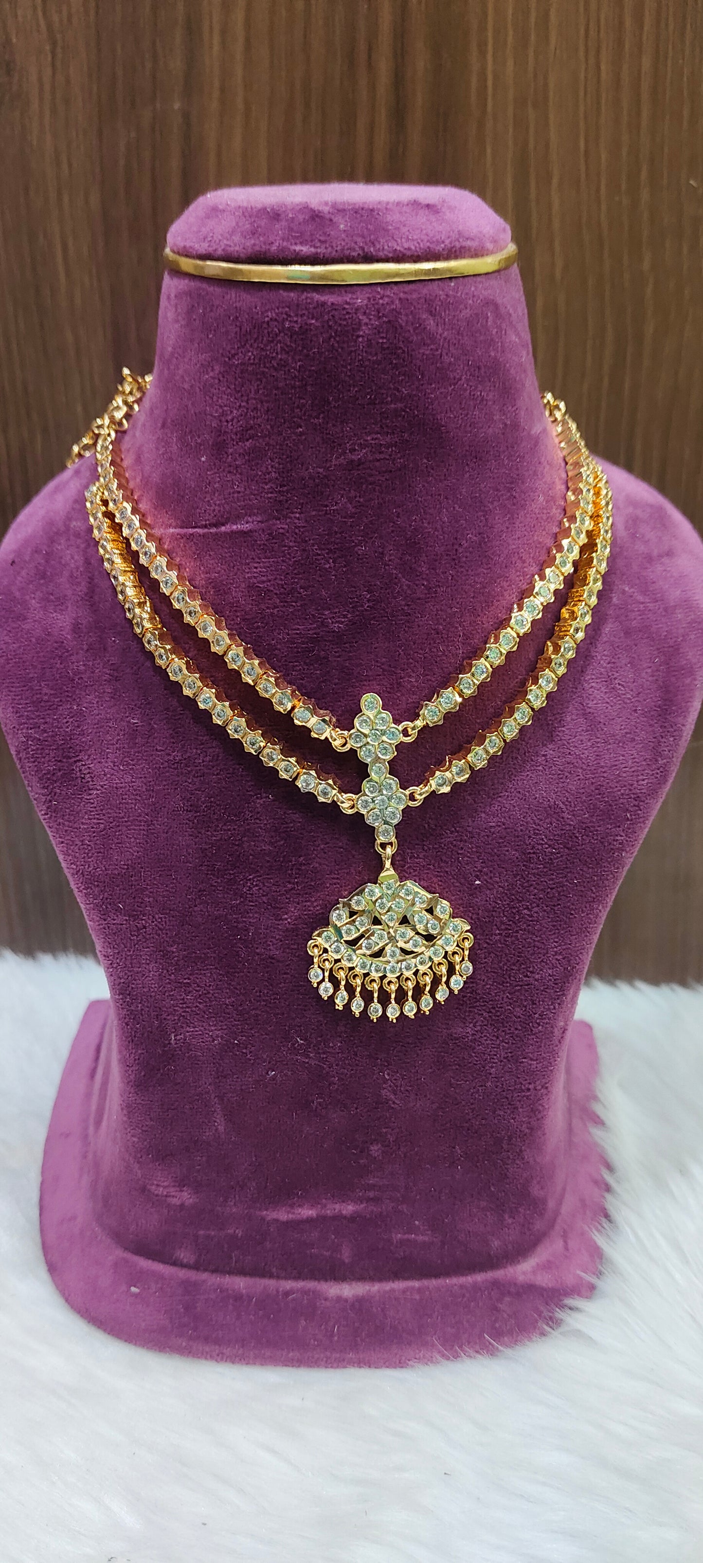 Pure panchaloham celebrity style necklace set