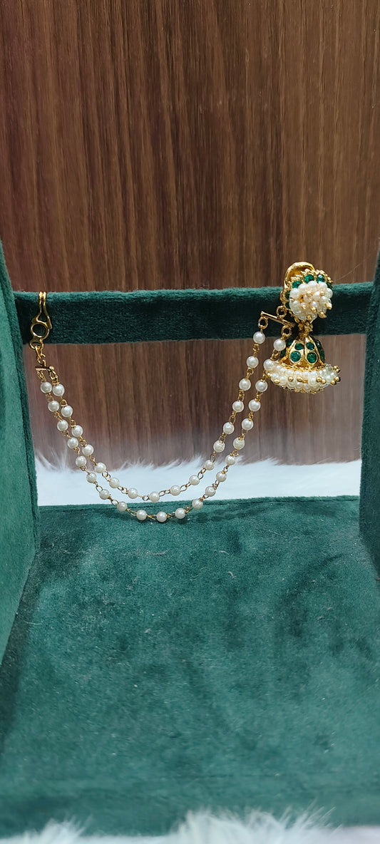 Pure panchaloham jumkas with free earchains (ear chains are not panchaloham)