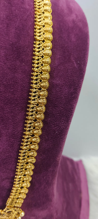 Antique nakshi kasu long haram set