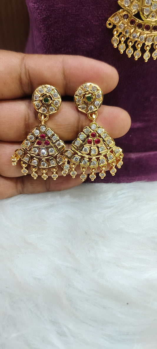 Pure panchaloham necklace set with earrings