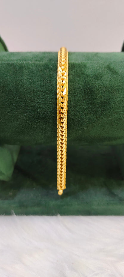 100% gold look mens bracelet