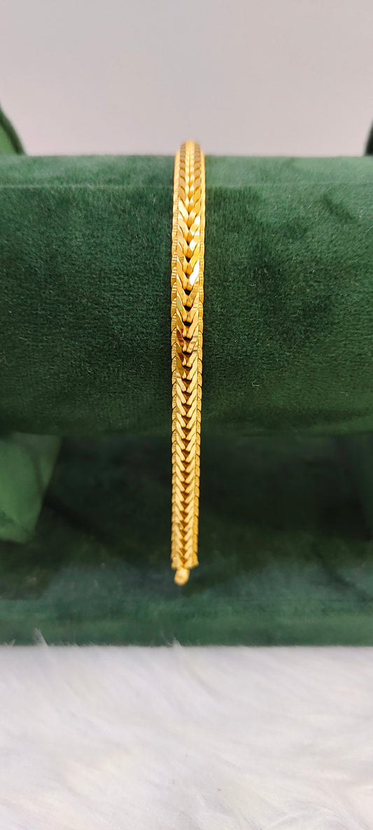 100% gold look mens bracelet