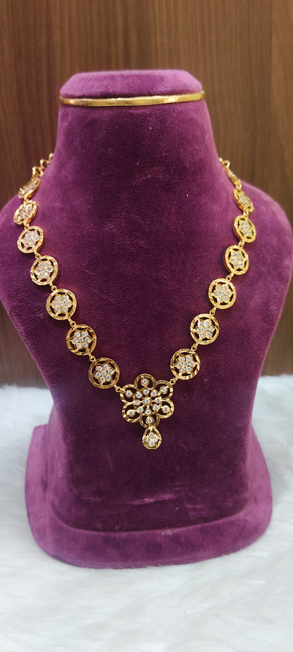 Pure panchaloham diamond look necklace