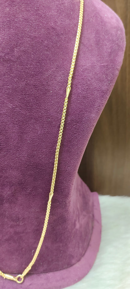 Pure panchaloham unpolished 30" length bharthi model 20+1 thali chain