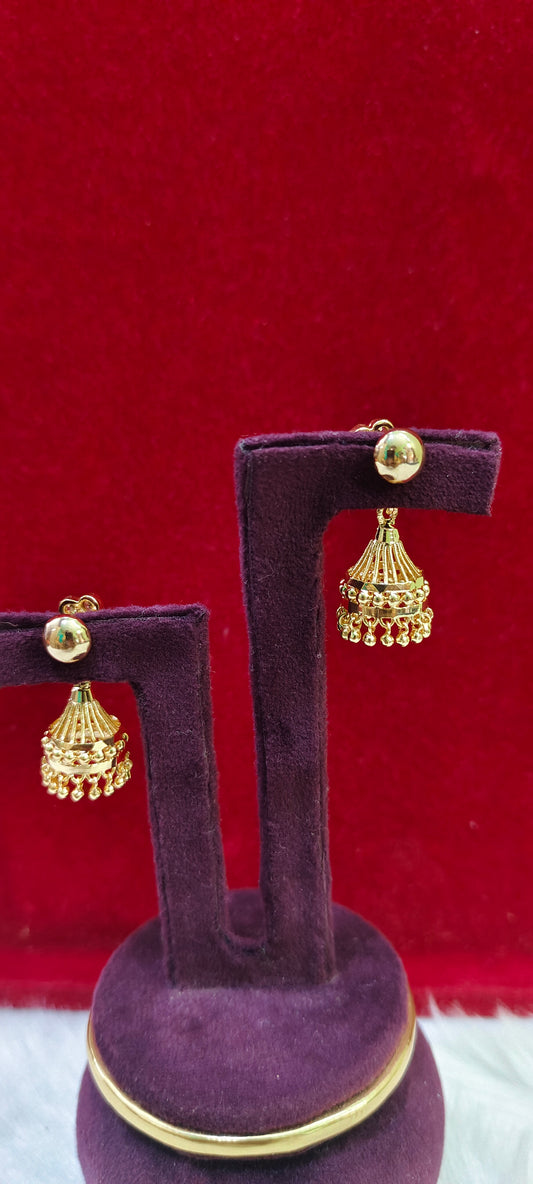 Pure panchaloham vintage look jumkas