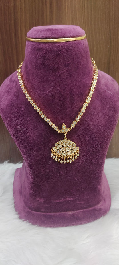 Pure panchaloham dimond look necklace