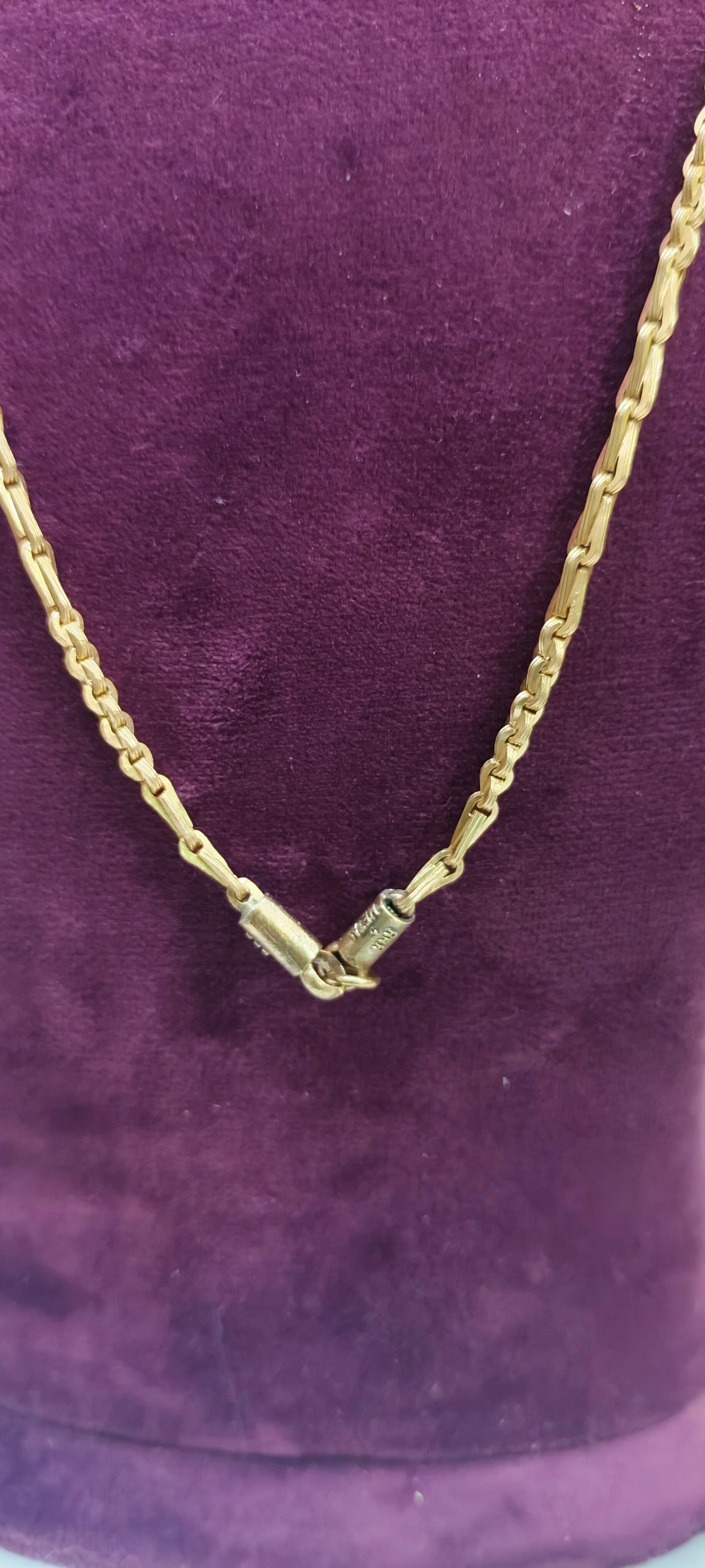 Pure panchaloham unpolished 24" length 5 plus 5 chain(broad)