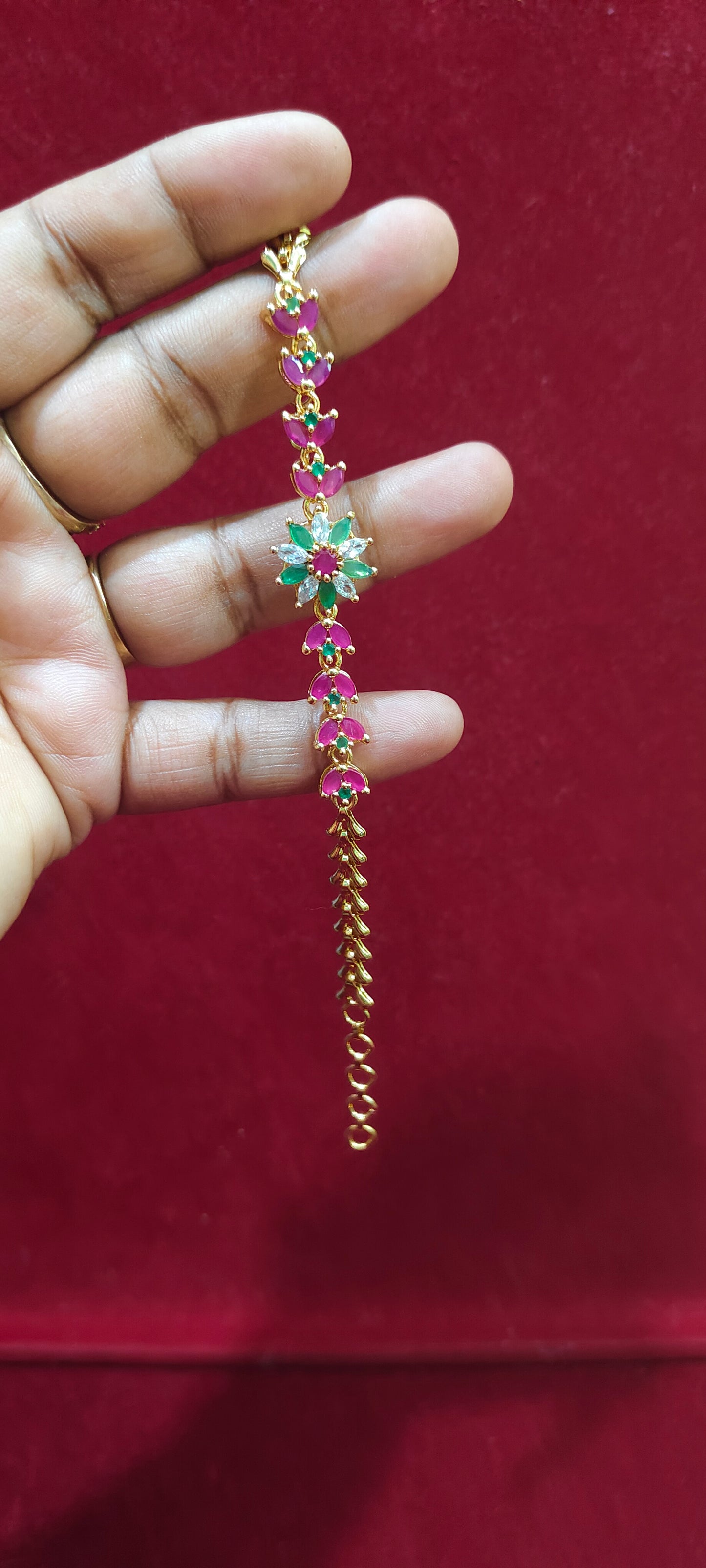 Premium micro gold plated cz bracelet