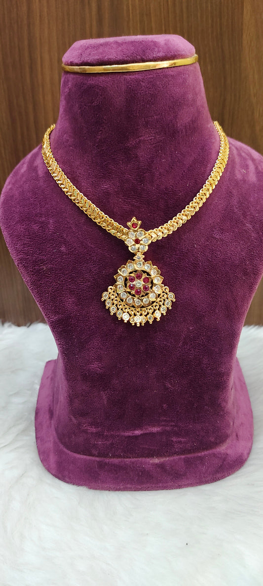 Pure panchaloham vintage look nanupatti necklace