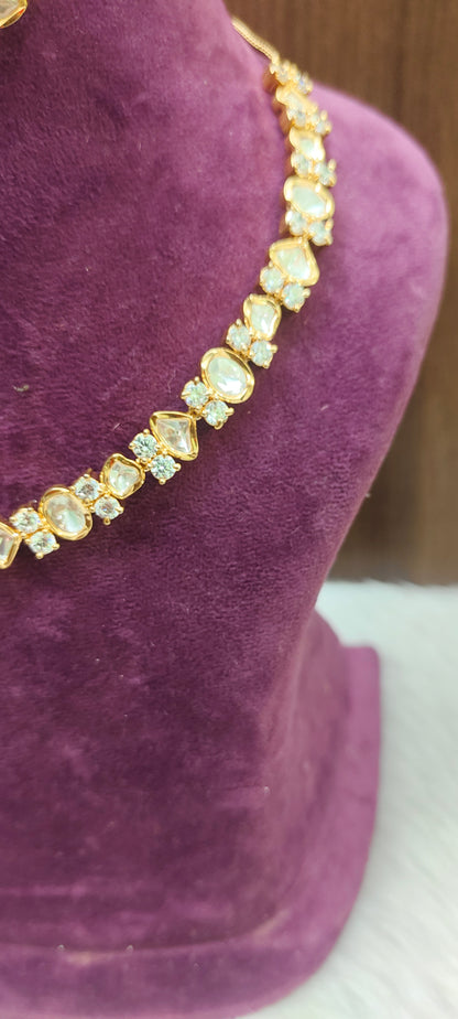 Celebrity style necklace set with earrings