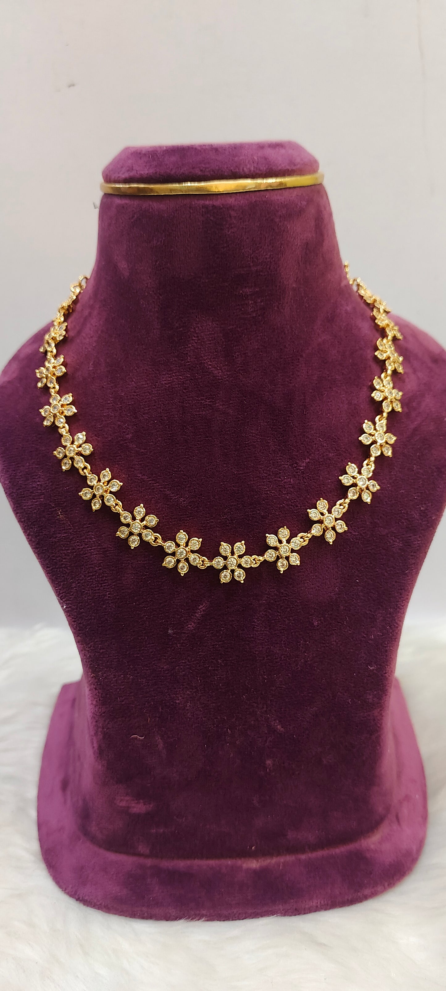 Pure panchaloham diamond look necklace