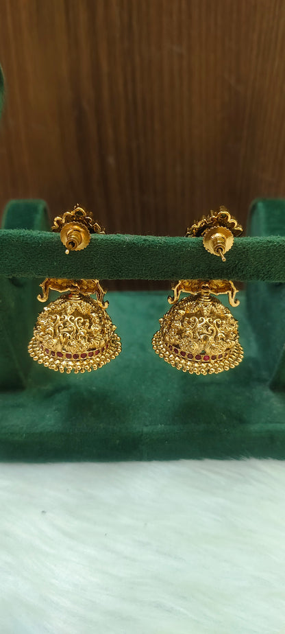 High premium nakshi big bridel jumkas
