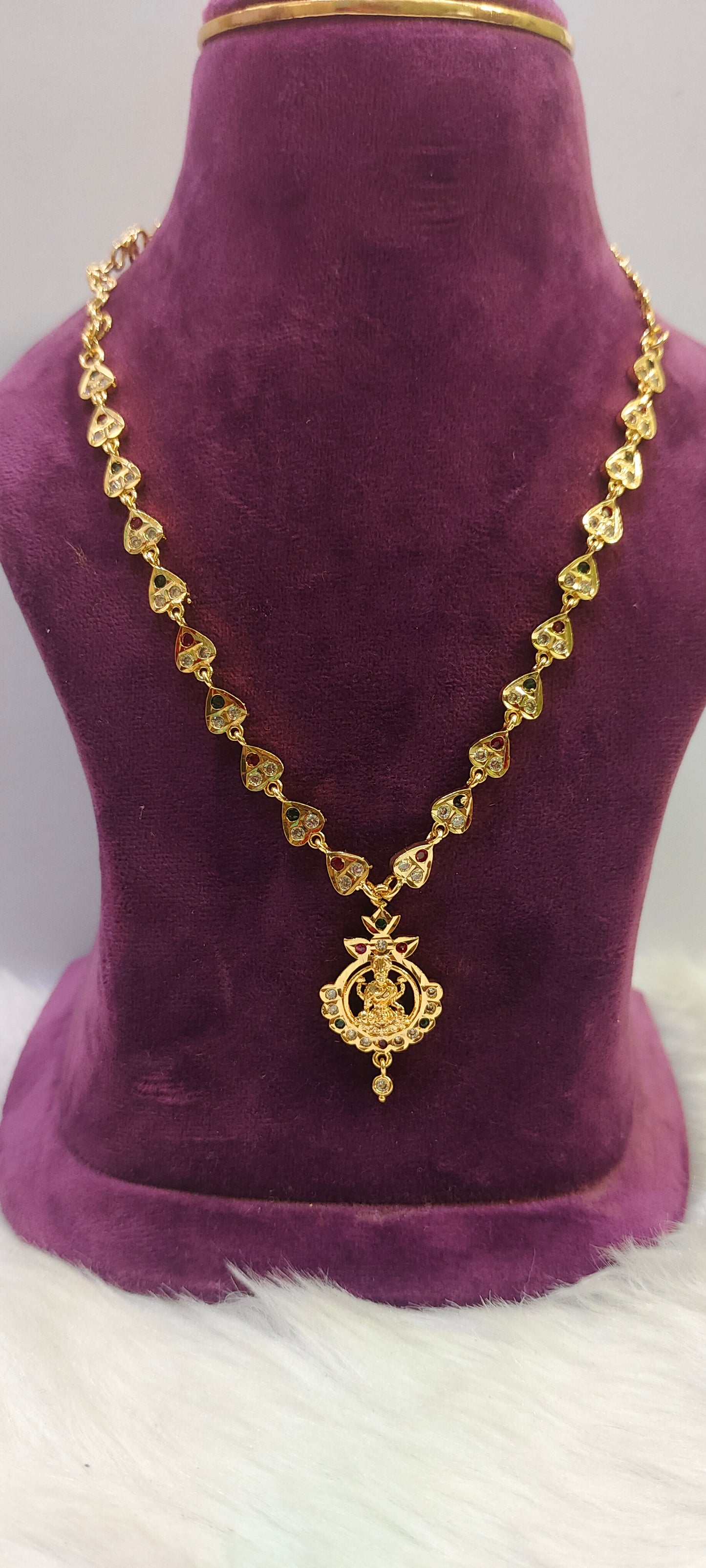 Pure panchaloham simple Lakshmi Devi necklace