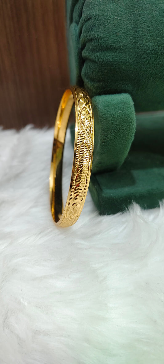 Premium fully micro gold plated mens kada