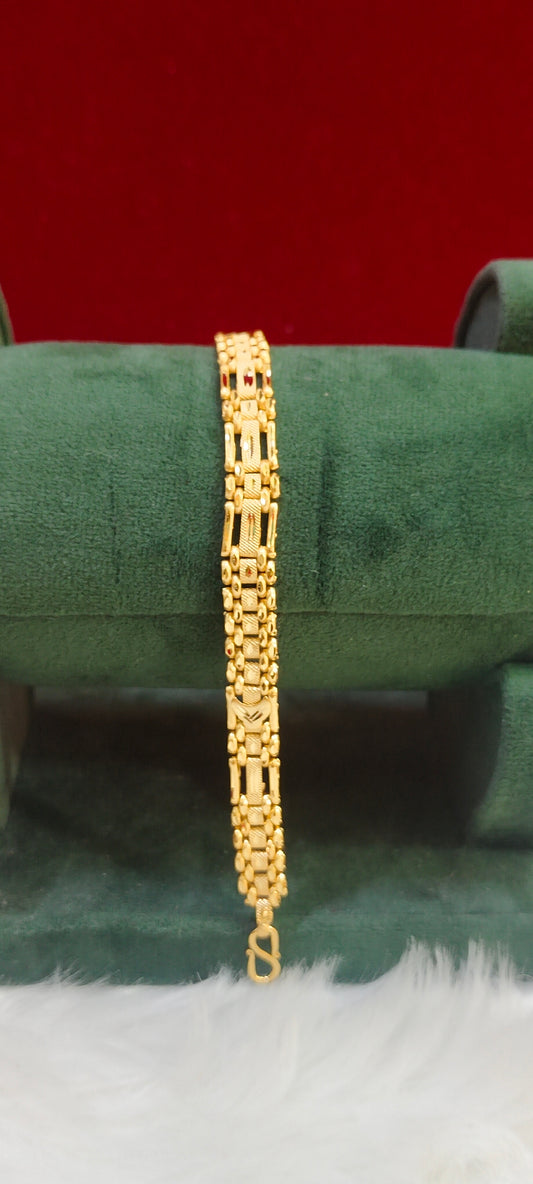 100% gold look mens bracelet (design slightly changes)