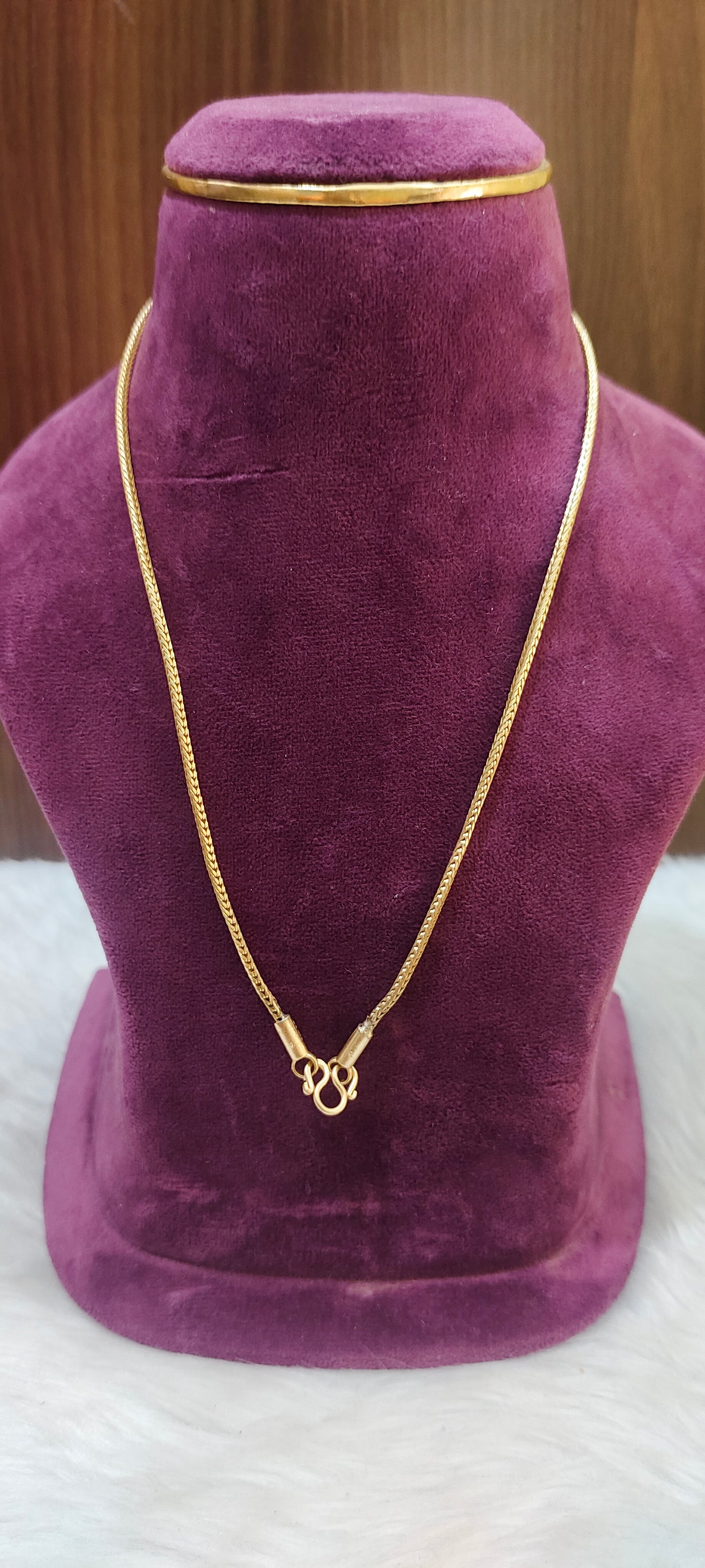 Pure panchaloham unpolished 18" length snake model chain